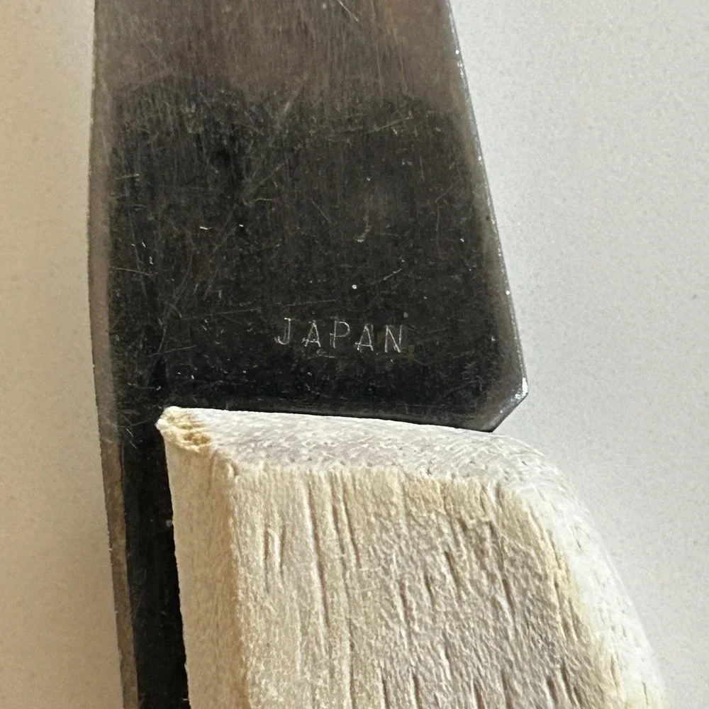 Vintage Carving Fork Serving Fork Stainless Steel Japan Wood Rivet Handle